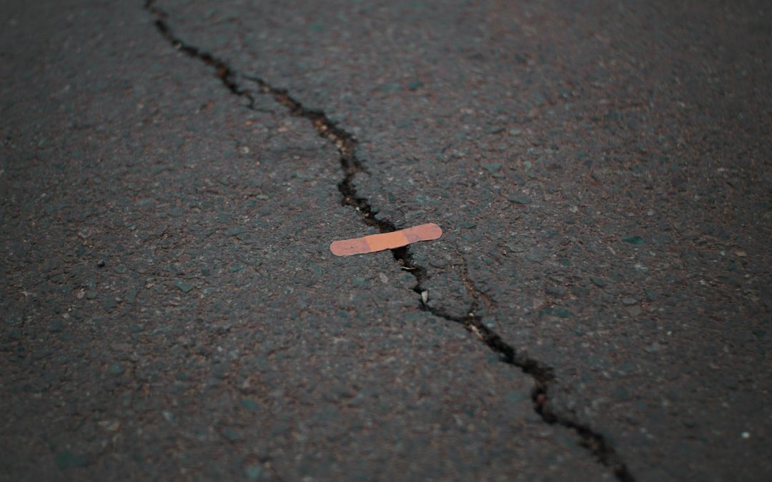 broken asphalt